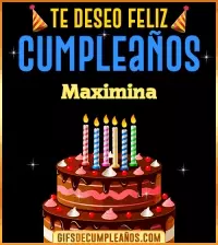 GIF Te deseo Feliz Cumpleaños Maximina